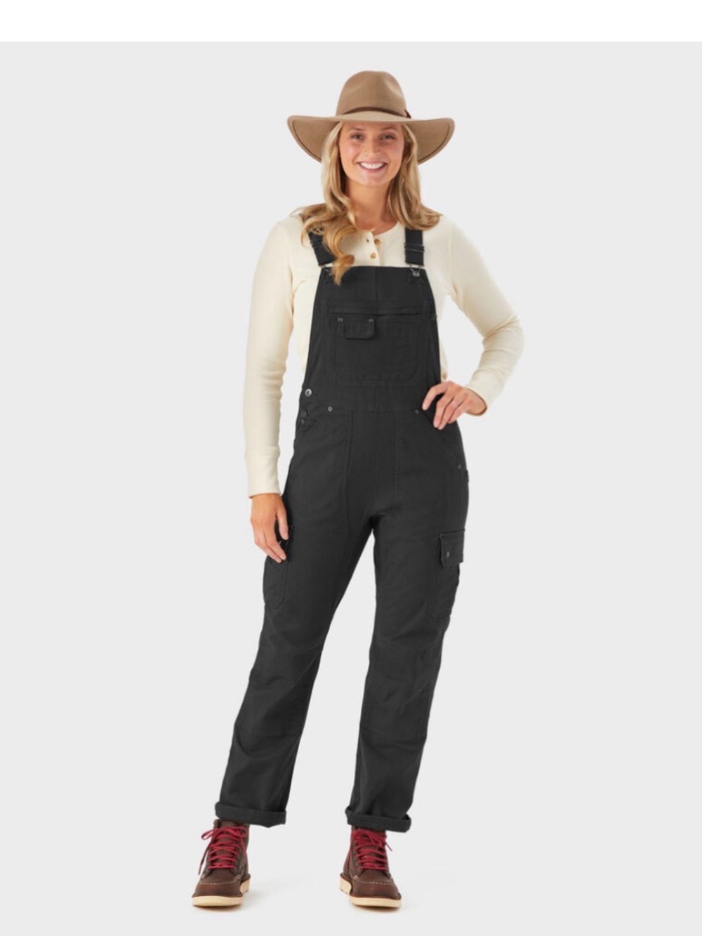 Duluth Trading Co Black Women's Carpenter Overalls SZ S/31